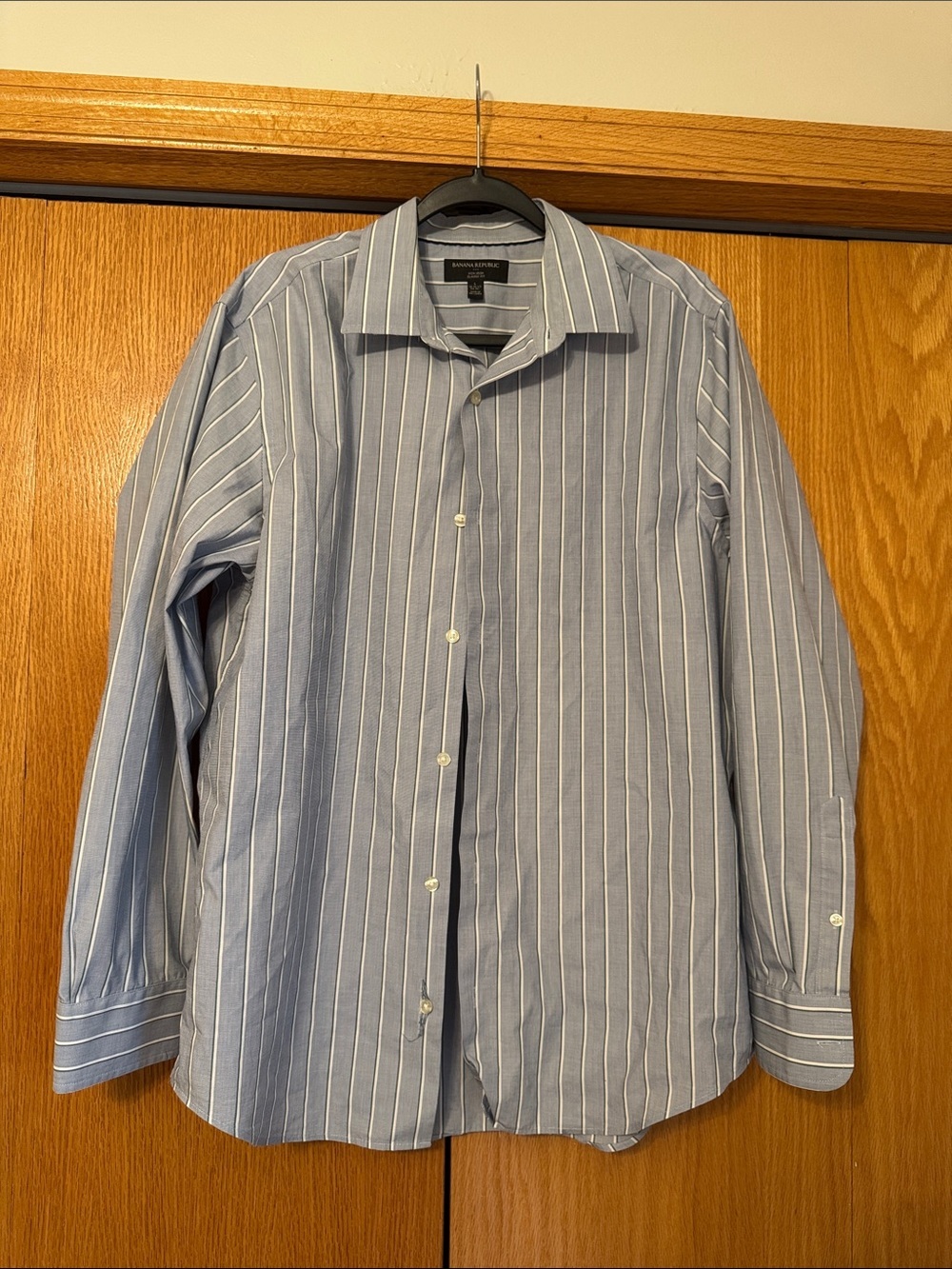 Banana republic Light Blue and White Stripe Dress Shirt